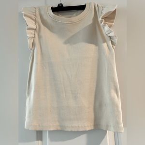 Women’s Zara tank with ruffled shoulders.  Size M